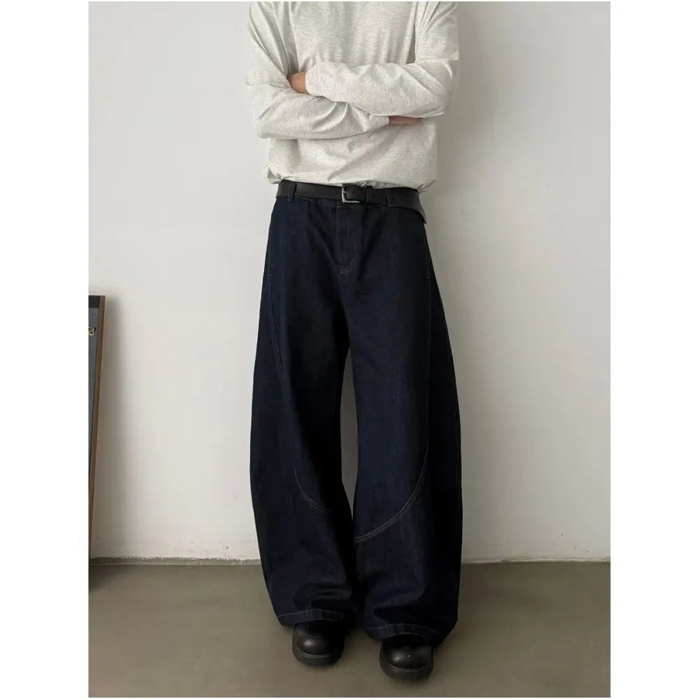 RETRO RAW DENIM CURVED LEG JEANS inknots