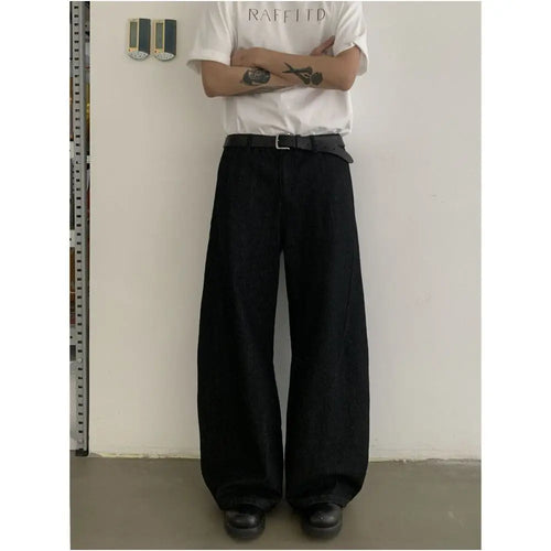 RETRO RAW DENIM CURVED LEG JEANS inknots