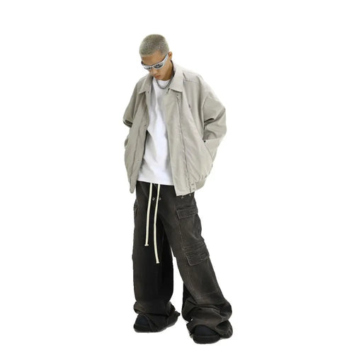 RETRO LOOSE FIT CASUAL WORKWEAR JACKET image 5