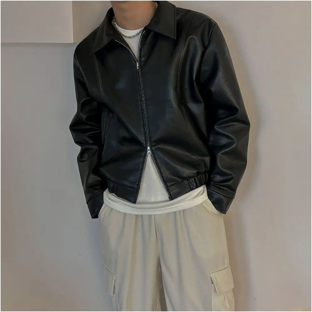 CROPPED LEATHER JACKET image 2