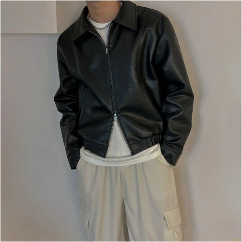 CROPPED LEATHER JACKET image 2