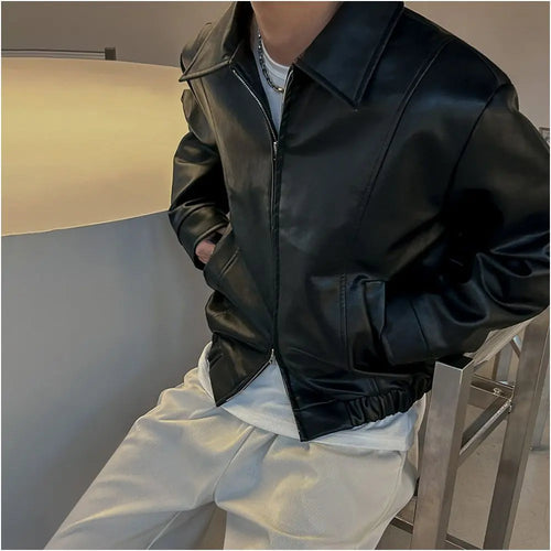 CROPPED LEATHER JACKET image 4