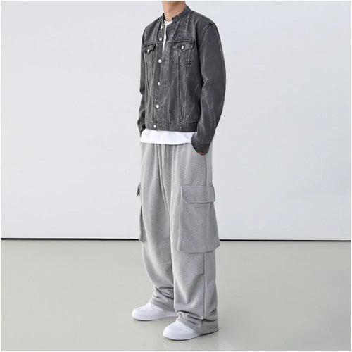 GREY UTILITY STYLE SWEATPANTS image 4