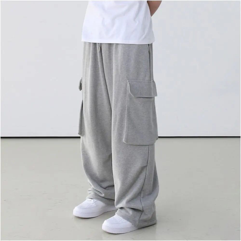 GREY UTILITY STYLE SWEATPANTS Mrcyc