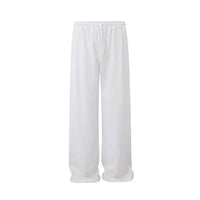 LOOSE FITTING WIDE LEG LINEN TROUSERS