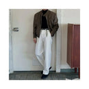 STAND COLLAR LEATHER MOTORCYCLE JACKET image 4