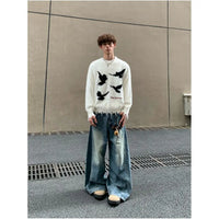 VINTAGE STYLE LOOSE RELAXED FIT KNIT TOP