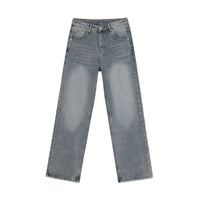 DISTRESSED WASH STRAIGHT LEG JEANS