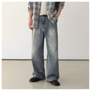 DISTRESSED WASH STRAIGHT LEG JEANS Mrcyc