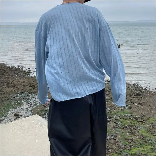 BLUE LONG SLEEVE SUN PROTECTION T SHIRT image 2