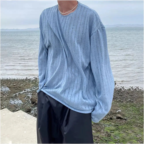 BLUE LONG SLEEVE SUN PROTECTION T SHIRT image 4