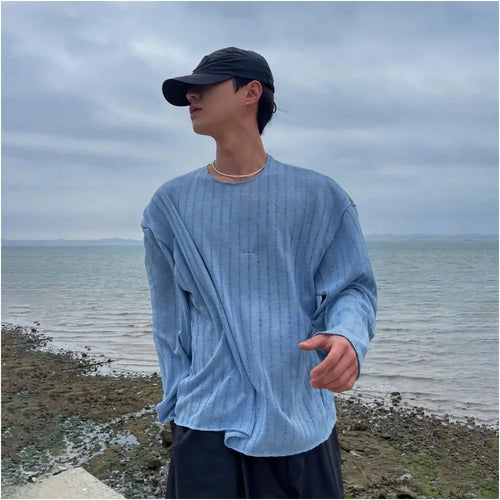 BLUE LONG SLEEVE SUN PROTECTION T SHIRT DAVID&ME