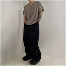 SOLID COLOR LOOSE FIT CREW NECK T SHIRT image 2