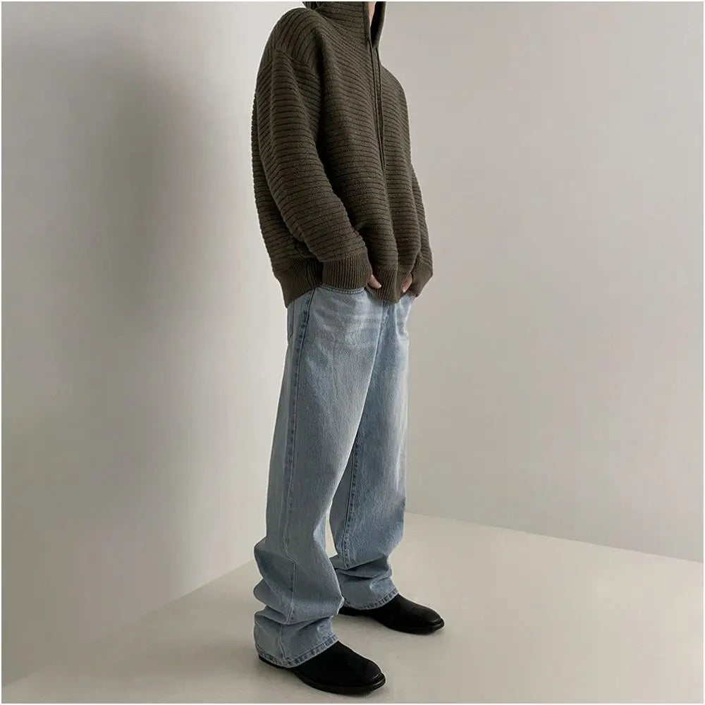 HOODED KNIT PULLOVER SWEATSHIRT image 3