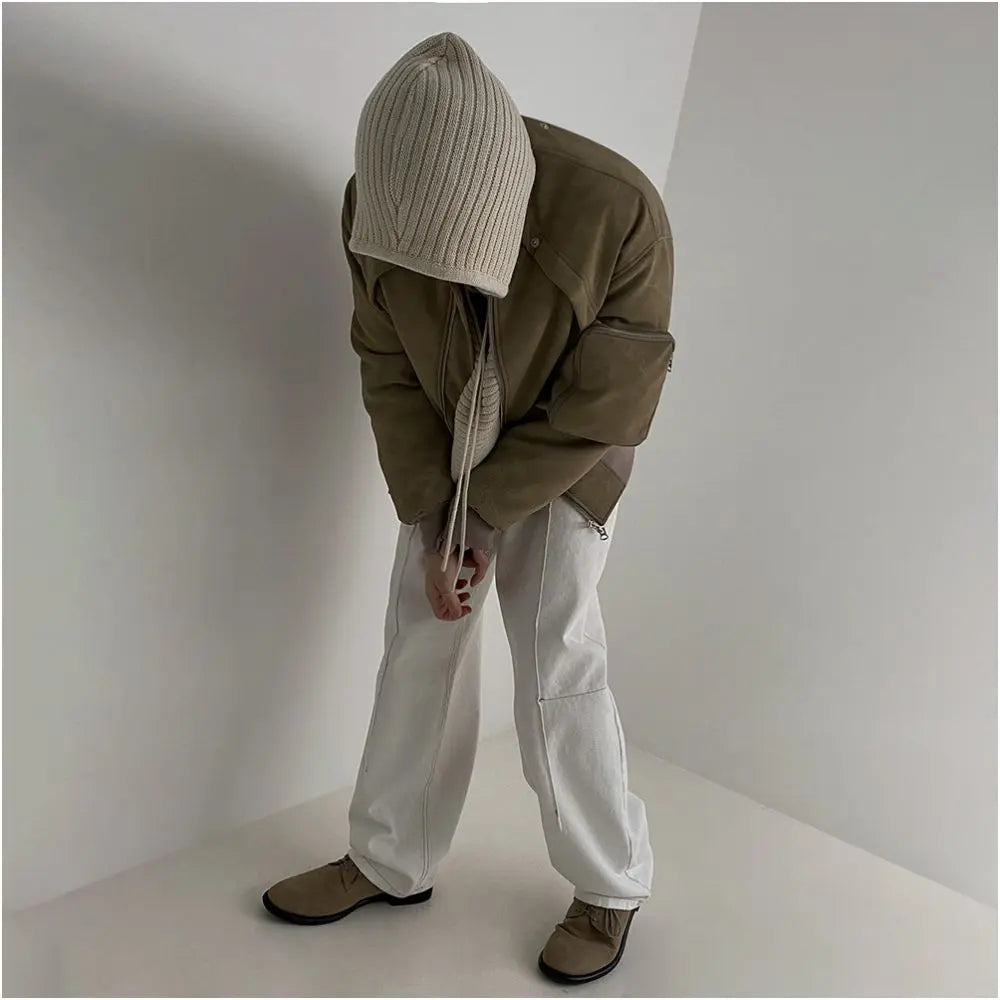 HOODED KNIT PULLOVER SWEATSHIRT image 4