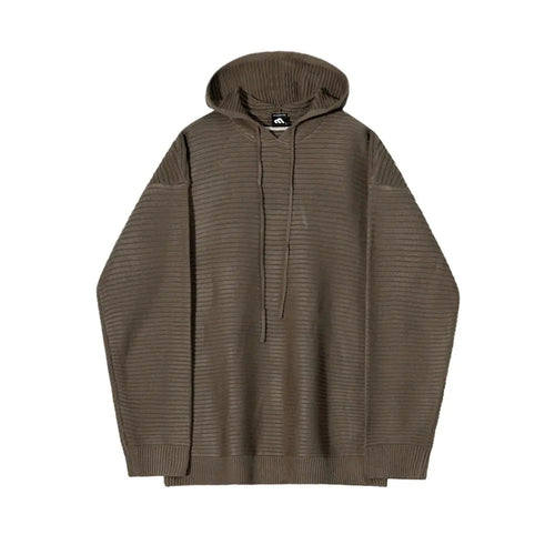 HOODED KNIT PULLOVER SWEATSHIRT image 5