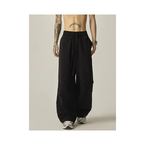 LOOSE FIT WIDE LEG PARACHUTE PANTS ISIETS