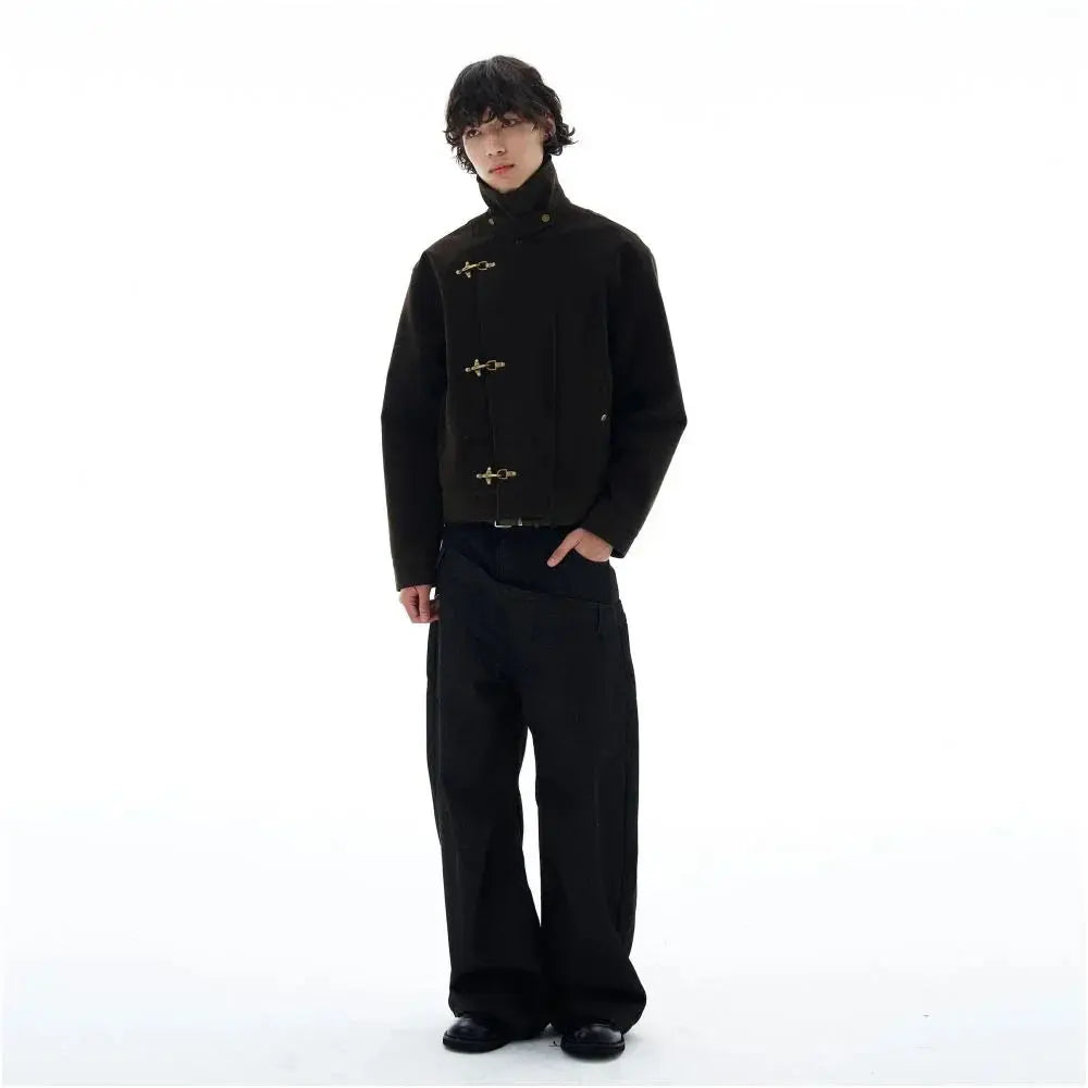 RETRO AIRPLANE BUCKLE SUEDE JACKET image 4