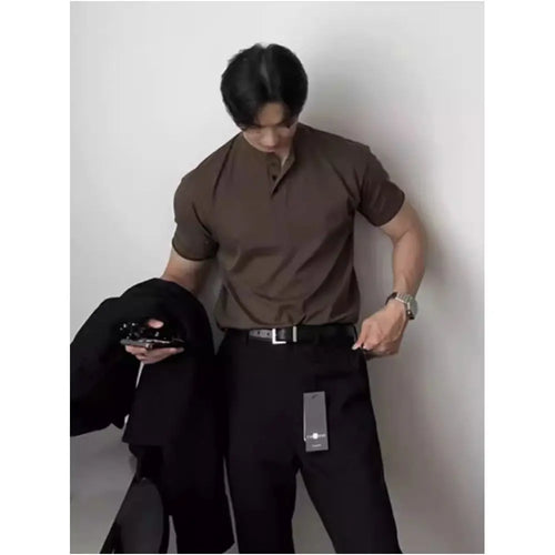 HENRY COLLAR SHORT SLEEVE T SHIRT image 4