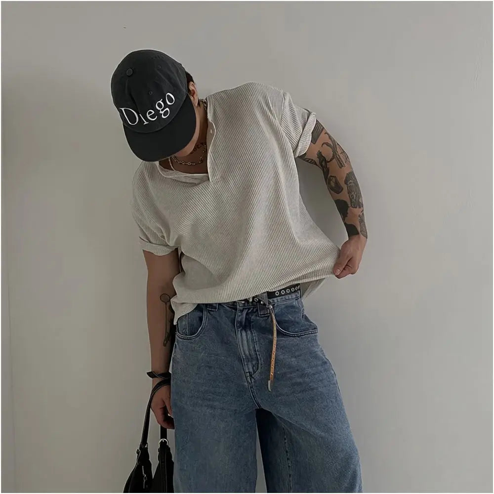 HENRY COLLAR WAFFLE SHORT SLEEVE image 2