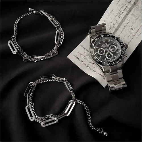 TITANIUM STEEL DOUBLE LAYER BRACELET image 2