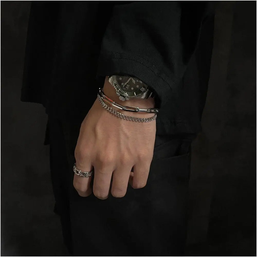 TITANIUM STEEL DOUBLE LAYER BRACELET image 4