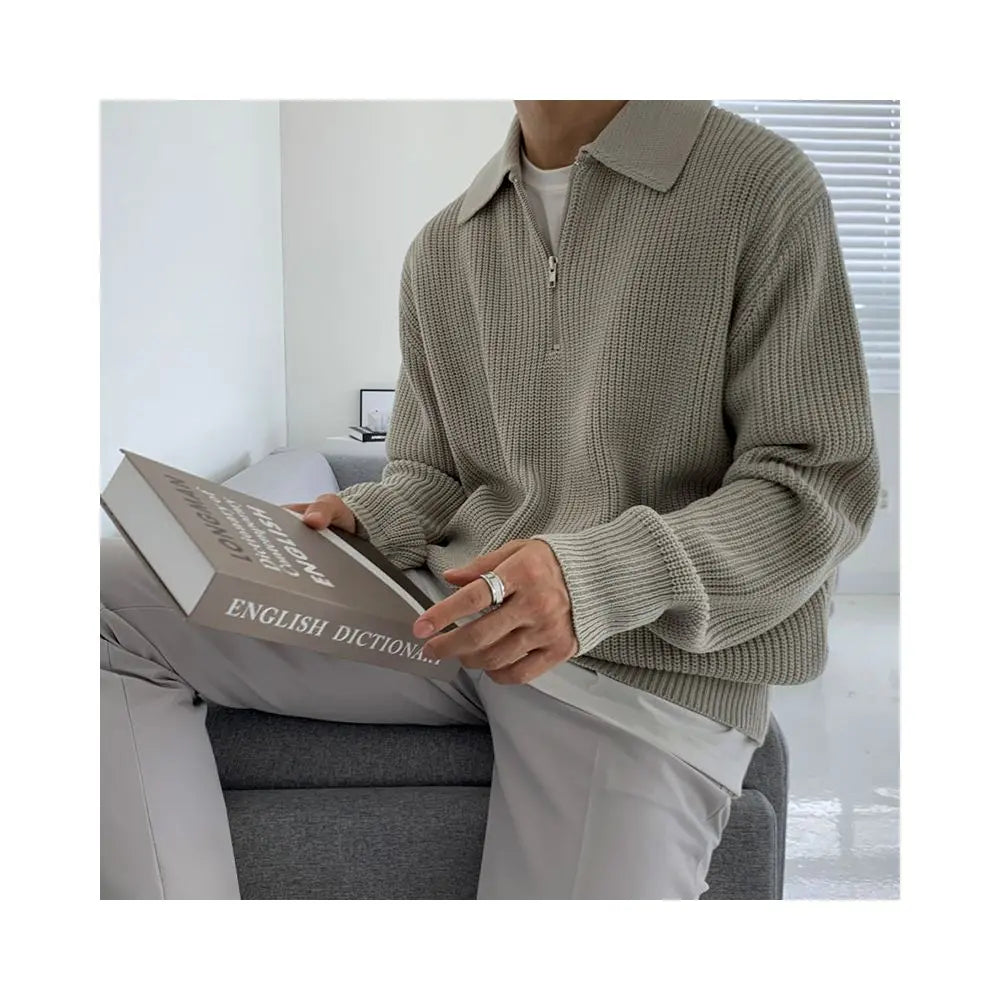 HALF ZIP PULLOVER LONG SLEEVE SWEATER image 1