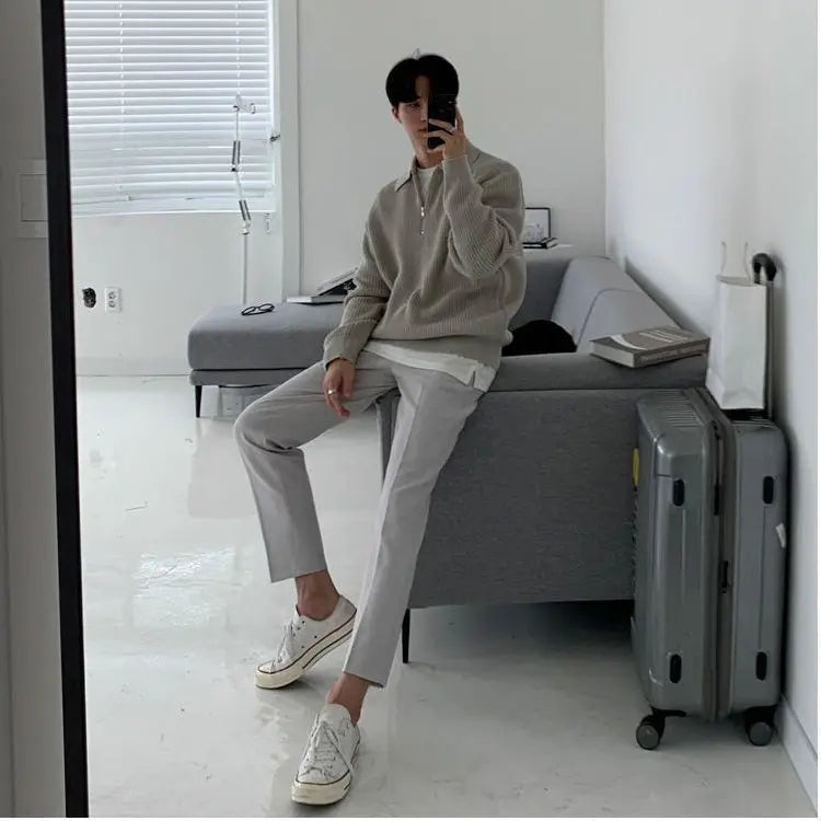 HALF ZIP PULLOVER LONG SLEEVE SWEATER image 2