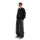 American retro washed high street hip hop style jeans loose casual versatile wide leg cargo pants trendy on Instagram image 4