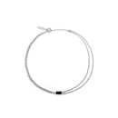 Carmen s niche design square titanium steel spliced necklace unisex street style Instagram worthy simple double layer clavicle chain image 5