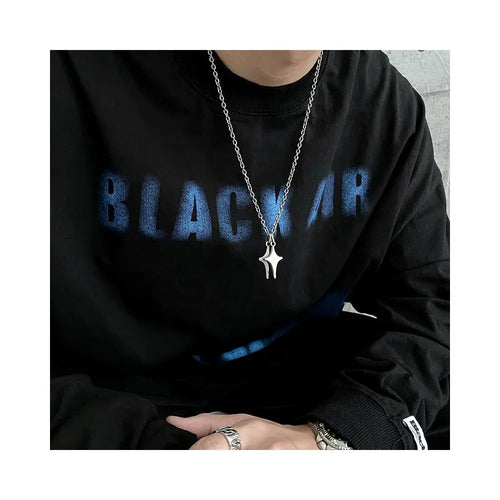 Carmen personality retro titanium steel pendant necklace men s trend ins hip hop cold style light luxury niche high end accessories image 1