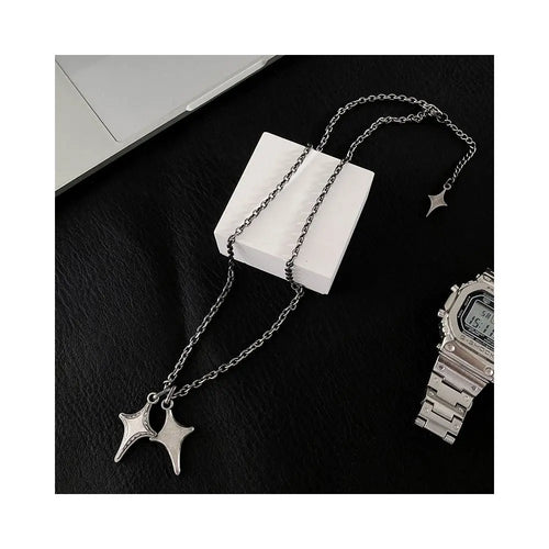 Carmen personality retro titanium steel pendant necklace men s trend ins hip hop cold style light luxury niche high end accessories image 2