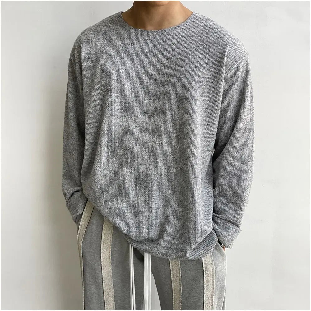 LIGHTWEIGHT KNITTED LONG SLEEVE BASE TEE URBANCLANS