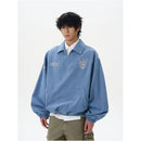 Weilang s shop spring American retro distressed workwear pullover jacket men s jersey jacket couple sports sweatshirt trend image 0
