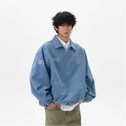 AMERICAN RETRO DISTRESSED WORKWEAR SWEATSHIRT URBANCLANS