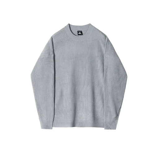 MRCYC Men s Sweater Autumn Winter Korean Style Loose Fit Trendy Lazy Style Solid Color Crew Neck Long Sleeve Pullover Knit Sweater image 5
