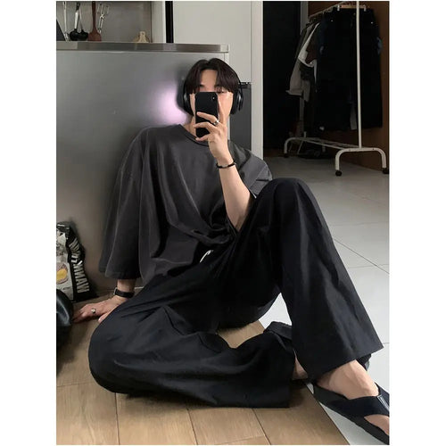 Bishe Round Neck Casual Short Sleeve T Shirt Lazy Trendy Summer New Fashionable Versatile Comfortable Cotton Top Thin T Shirt image 2