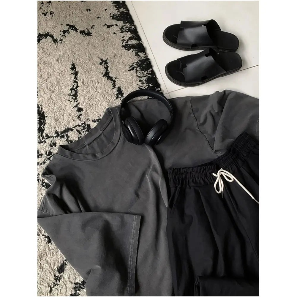 Bishe Round Neck Casual Short Sleeve T Shirt Lazy Trendy Summer New Fashionable Versatile Comfortable Cotton Top Thin T Shirt image 3