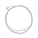 SAZ Original Design Double Layer Titanium Steel Necklace Delicate Men s Style High End Japanese Retro Versatile Trendy Bamboo Chain image 5