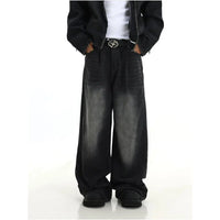 RETRO WASHED STRAIGHT LEG JEANS