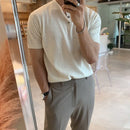 KNITTED SHORT SLEEVE ICE SILK TEE URBANCLANS