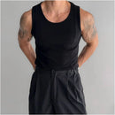 VERTICAL STRIPED RIBBED KNIT VEST URBANCLANS