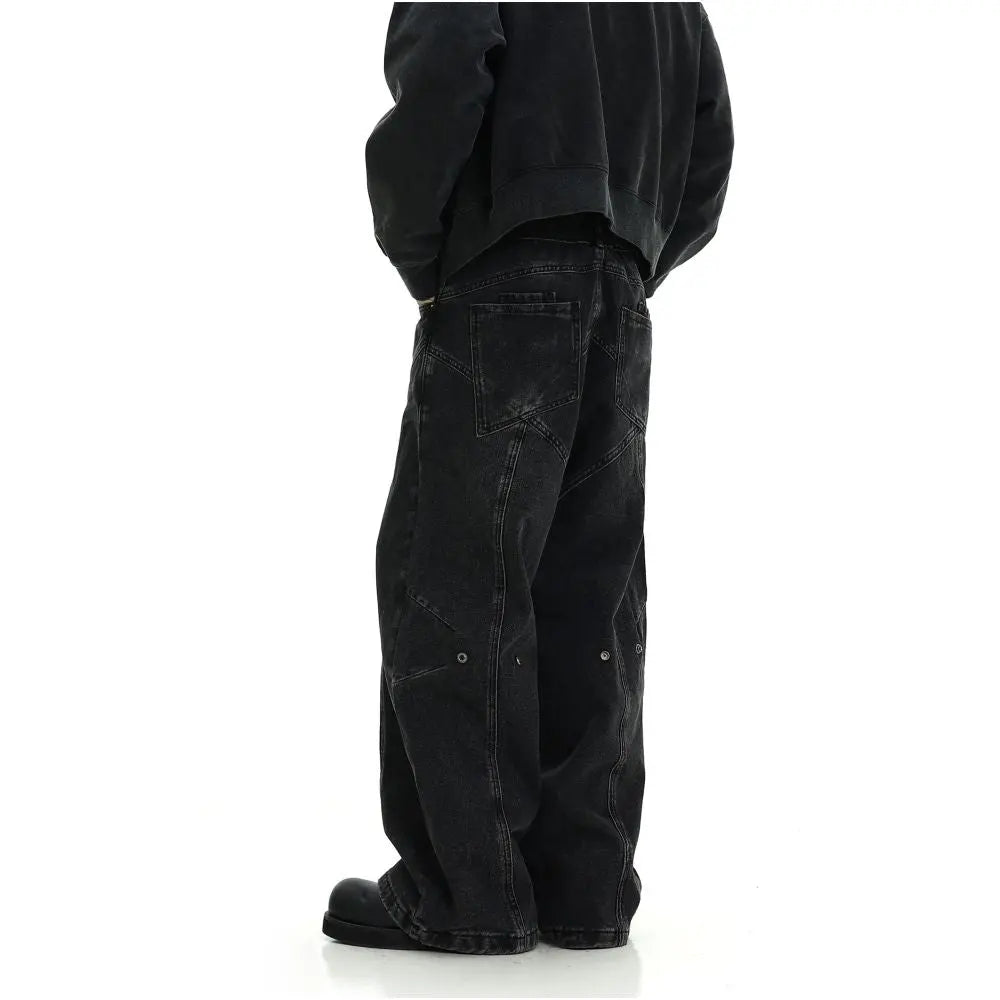 American style niche pants men s design sense cool style high end trendy brand cool street jeans trend image 2