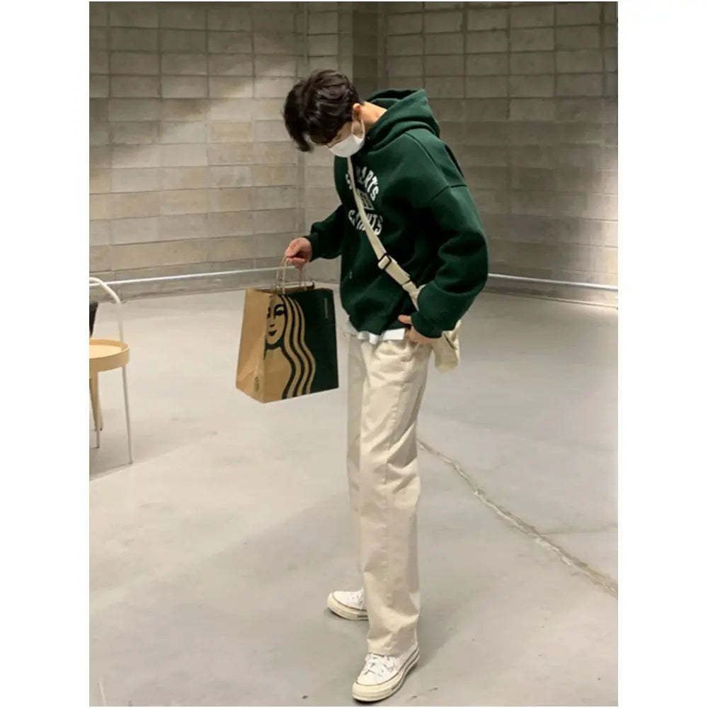MRCYC Hooded Sweatshirt Spring Autumn High End Top Korean Style Loose Fit Trendy Men s Pullover Jacket image 4