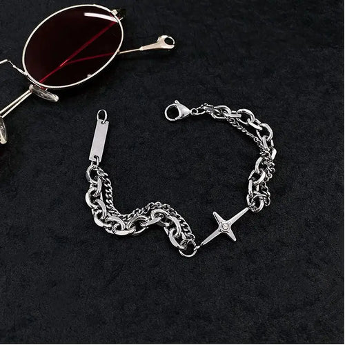Carmen Light Luxury Cross Diamond Double layer Bracelet Trendy Men Ins Niche Design Hip Hop Simple Versatile Accessories Women image 1