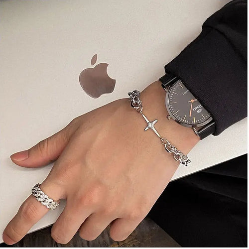 Carmen Light Luxury Cross Diamond Double layer Bracelet Trendy Men Ins Niche Design Hip Hop Simple Versatile Accessories Women image 3