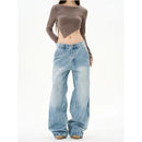 American retro high street jeans men s trendy brand cool and trendy explosive street curved pants couple s high end pants image 2