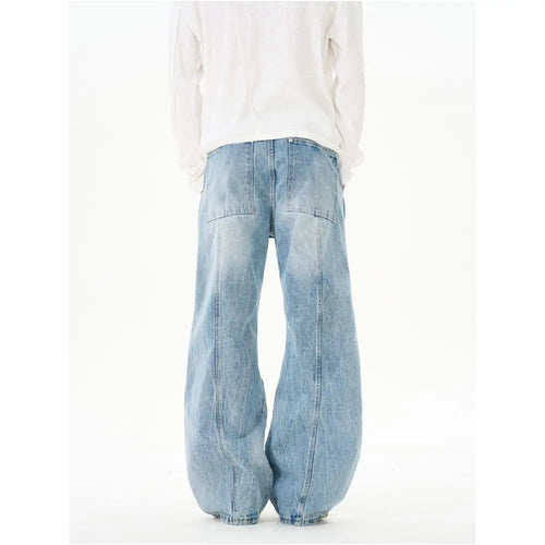 American retro high street jeans men s trendy brand cool and trendy explosive street curved pants couple s high end pants image 4