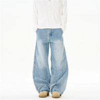 RETRO HIGH-STREET CURVED JEANS