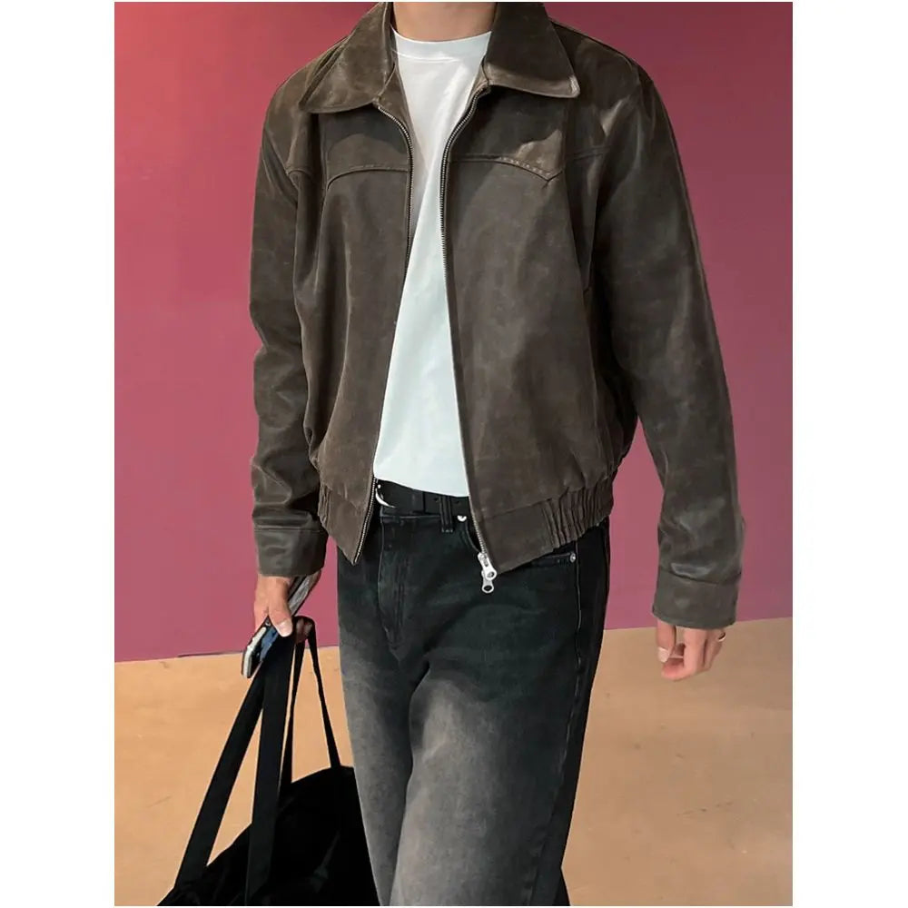 RETRO SHORT LEATHER JACKET